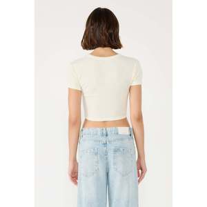 Camiseta Corta Informal de Manga Corta 100% Algodón - Product Image 5