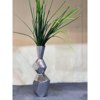 Jarrón de Mesa Geométrico Moderno de Aluminio Ligero Hecho a Mano de Primera Calidad, Personalizable, para Decoración de Eventos y Hogar en Diversas Ocasiones