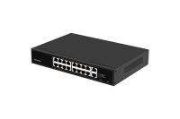 Conmutador POE Ethernet Escritorio no administrado 16 puertos 10/100Mbps Conmutador POE de red inversa con enlace TP de enlace ascendente de 2 puertos