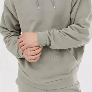 ชุดกางเกงขาสั้นมีฮู้ดสำหรับผู้ชายกางเกงขาสั้นสีพื้นพิมพ์ลายไซส์พิเศษสไตล์ลำลอง - Product Image 3