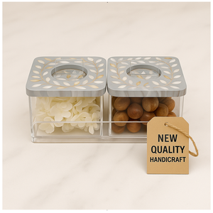 2026รอมฎอน Eid สแควร์ไม้สีเหลืองแม่มุกเก็บขวดอะคริลิกกล่องเก็บของแฮนด์เมดสุดหรูไม้ถูพื้นไม้ม็อบ - Product Image 5