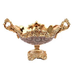 ถาดเสิร์ฟอลูมิเนียมสำหรับตกแต่งโต๊ะดีไซน์โบราณทำด้วยมือหรูหราสีทองงานตามสั่ง - Product Image 1