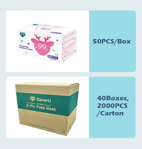 ISO 9001 13485 masque chirurgical de couleur pour enfants, masques faciaux jetables de haute qualité - Product Image 2