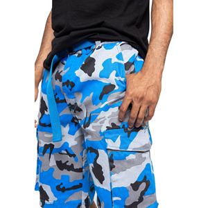 Short cargo d'été de haute qualité en denim OEM ODM pour hommes, taille moyenne, motif solide, fermeture à cordon de serrage, vêtements de rue personnalisés, tricotés - Product Image 6