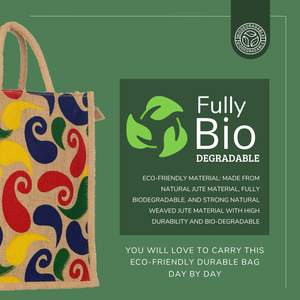 Set of 3 Customized Designs Jute <b>Bags</b> Top Quality Handmade Rectangle Shape Rope Handles Shopping Gifts Wedding Usable <b>Bags</b> - Product Image 4