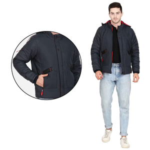 Top Selling OEM Service Men's Winter Bomber <b>Jacket</b> Canvas Fabric Windproof Factory Direct Sales - Product Image 6