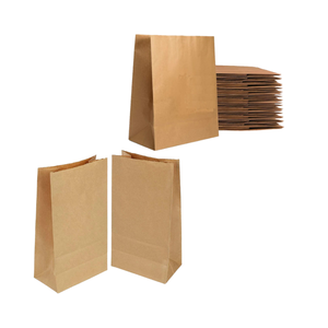 ถุงกระดาษคราฟท์สีน้ำตาลไม่มีหูจับใช้สำหรับจัดเก็บกาแฟดีไซน์ด้านล่างสี่เหลี่ยมออกแบบโลโก้ได้ตามต้องการ - Product Image 3