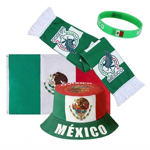Accessoires pour supporters de la Coupe du Monde de football 2026 au Mexique, produits de merchandising, souvenirs, drapeaux, chapeaux, casquettes, écharpes, bracelets, ensembles, cadeaux pour la zone des supporters - Product Image 1
