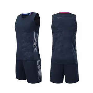 Venta directa de fábrica Último diseño Uniforme de voleibol Ropa de práctica Sublimación de color sólido Camiseta de voleibol para hombres - Product Image 3