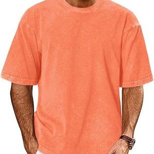 Camisetas de gran tamaño vintage personalizadas al por mayor | Camiseta de ropa urbana con lavado ácido | Camisetas informales de algodón con estampado de lavado logotipo OEM al por mayor - Product Image 2