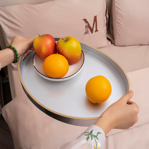 Plateau de service ovale en laque en gros vietnamien plateaux de fruits très brillants de luxe pour table basse, prix bon marché de cuisine - Product Image 5