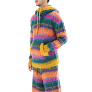 Sweat à capuche unisexe tendance, uni, brodé, surdimensionné, avec poche, en laine/acrylique douce, vente en gros, pull chaud d'hiver, sweat à capuche confortable - Product Image 5