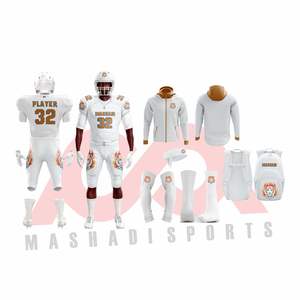 Venta al por mayor sublimado NCAA fútbol uniforme paquetes bordados fútbol americano Jersey Club desgaste fútbol americano sudaderas con capucha - Product Image 1