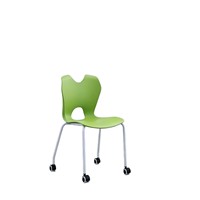Chaise d'école avec sac pour salle de classe intelligente avec roulettes, chaise en plastique, salle de formation, chaise d'étude pour étudiants