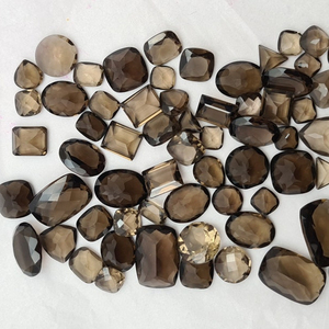Piedras preciosas de cuarzo ahumado natural, corte facetado, piedras preciosas sueltas de cuarzo ahumado genuino en forma de mezcla, lote al por mayor a la venta a granel - Product Image 1