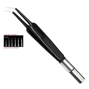 Pince de bijoutier Instrument chirurgical bipolaire antiadhésif noir Diverses largeurs d'embout Source d'alimentation électrique Diverses connexions Pinn - Product Image 1