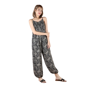 Napat Clothing Mono sin mangas con cuello en V para mujer con corbata y tobillos ahumados Listo para enviar - Product Image 3