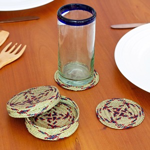 Set de 6 sous-verres ronds en jonc de mer coloré Produits écologiques Made in Vietnam Décoration de table Vente en gros - Product Image 6