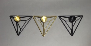 Handmade Iron Wire Table Top Decor 4-<b>Candle</b> Holder <b>Stand</b> Black Brass Finish for Easter Weddings Home Decorative Gift Item - Product Image 3