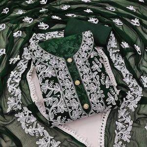 Señoras Fancy Modal Heavy Bordado Nazneen trabajo Vestido Material (sin coser) - Product Image 5