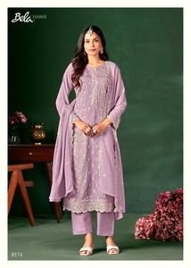 Incroyable Designer Vêtements Ethniques Chinon Avec Broderie Salwar Costume Femme Fabricant De Mode De Surat - Product Image 3