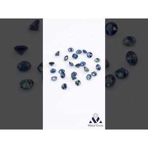 Natural <b>Blue</b> Sapphire Loose Gemstone Untreated 2mm & 2.5mm Brilliant & Oval Cut Calibrated Rounds From <b>Opal</b> & Aquamarine - Product Image 3