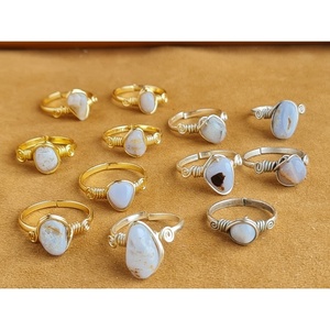 Stylish <b>Boho</b> Fashion <b>Rings</b> Gold and Silver Plated with Natural Stone Accents for Resale Appeal - Product Image 1