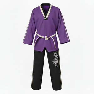 Uniformes de Taekwondo Dobok de Poliéster Transpirable de la Mejor Calidad, Uniformes Wtf para Niños, Trajes de Entrenamiento Personalizados de Alta Calidad al por Mayor - Product Image 3