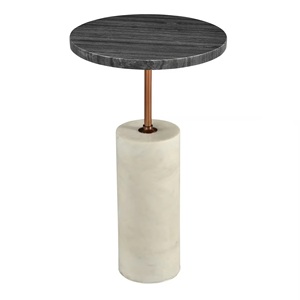 Sofá de pedestal de Metal con acabado dorado de diseño lujoso, mesa auxiliar hecha a mano con tapa de mármol y base para el hogar, Bar o sala de estar - Product Image 1