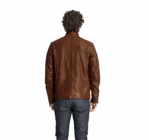<b>Prime</b> Quality Sheep Leather Custom Jacket New Style 2020 <b>Prime</b> Leather Jacket for Men Brown Jacket for Men - Product Image 4