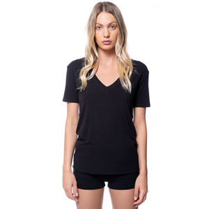 Women's Short Sleeve Cotton Made <b>T</b> <b>Shirts</b> Lightweight Women V Neck <b>T</b> <b>Shirts</b> 180 GSM Tees - Product Image 1