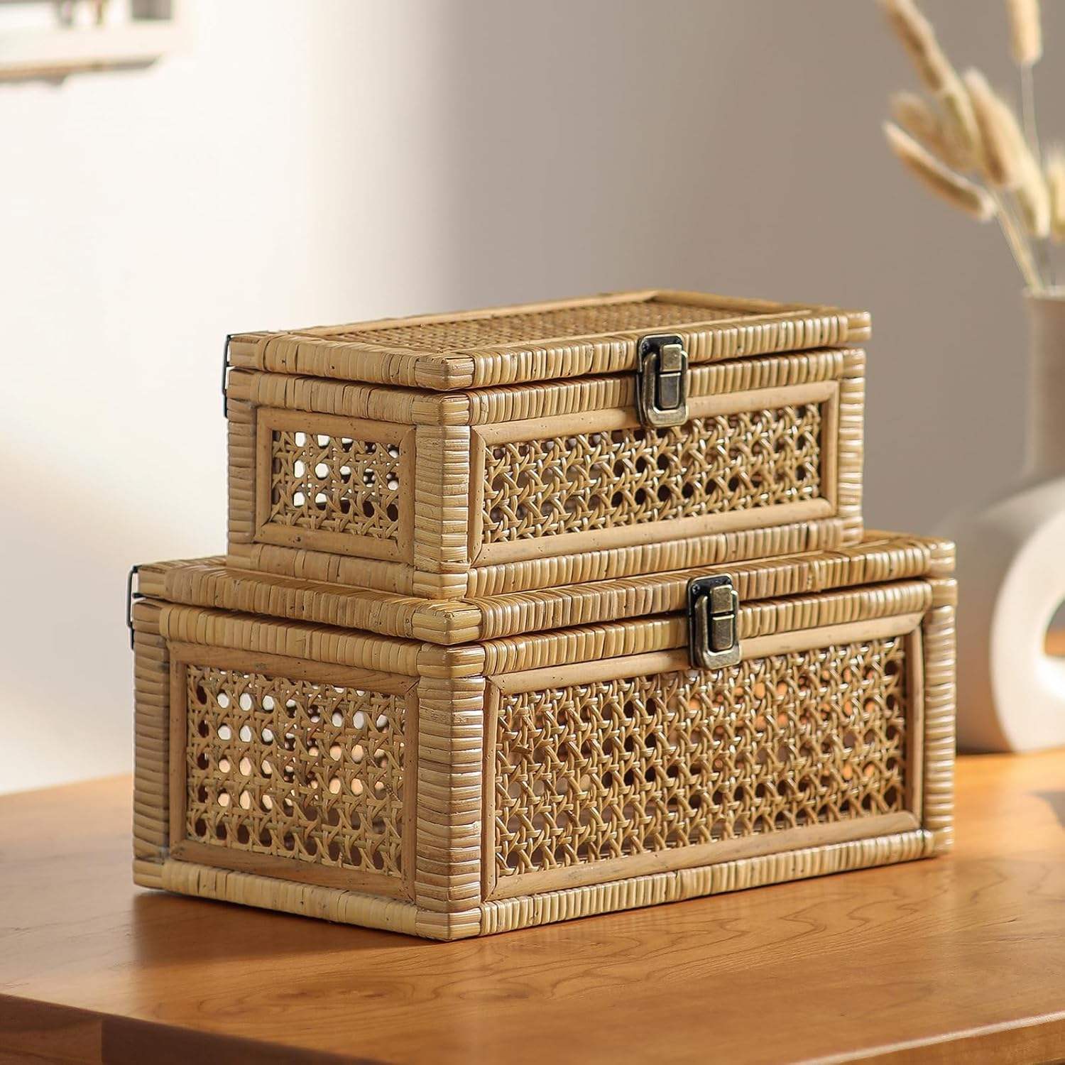 หวายธรรมชาติ สีเหลือง/น้ำตาล