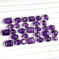 Pierre précieuse d'améthyste violette africaine naturelle, pierre taillée, qualité AAA, pierres précieuses facettées, taille calibrée pour la fabrication de bijoux, en vrac