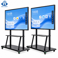Pizarra Interactiva Portátil ZDHQ de 55/65/85/98/110 Pulgadas con Pantalla Táctil de 20 Puntos, 4K, con Sistema Operativo Android+Windows para Escuelas