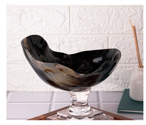 ชามเขาควายขนาดเล็ก งานฝีมือ ขัดเงาอย่างดี ชามเขาควายตกแต่ง ทำจากเขาควายแท้ธรรมชาติ - Product Image 6