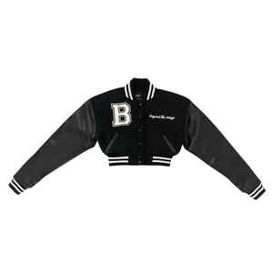 Blouson universitaire court personnalisable pour femme, coupe-vent, respirant, écologique, style baseball, vente en gros pour la saison hivernale - Product Image 6