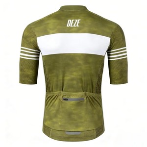 Maillot de cyclisme personnalisé de haute qualité, à séchage rapide, respirant, anti-UV, avec poche arrière, tie-dye rayé, pour le cyclisme sur route, course estivale - Product Image 2