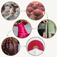 Handgefertigter, gewebter großer Wandventilator aus natürlichem schwarzem Bambus, Kopfteil-Hängedekoration, Kunst aus Vietnam, umweltfreundliche Geschenkidee