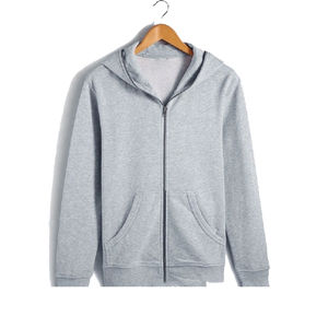 Sweat-shirts en molleton 100% coton de designer, fermeture éclair intégrale personnalisée, style uni, 420 g/m², pour hommes - Product Image 2