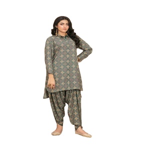 Costume 2 pièces en lin Original de marque malaisienne avec impression numérique de la marque Tawakkal, vêtements décontractés de volume, inde et Pakistan - Product Image 1