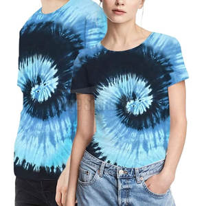 เสื้อยืดมัดย้อมสำหรับผู้ชายเสื้อยืดผ้าฝ้ายย้อมสีสำหรับผู้ชายเสื้อยืดย้อมสีสำหรับงาน OEM โลโก้ตามสั่ง - Product Image 5