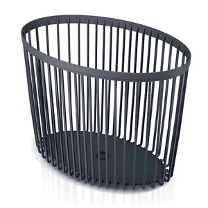 Cesto da giardino CLUBO 55L con supporto - tavolino decorativo, dimensioni (mm) 568x348x450, colore Antracite - Product Image 1