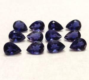 Pera iolita natural 3x5mm corte facetado-iolita suelta corte pera - Product Image 2