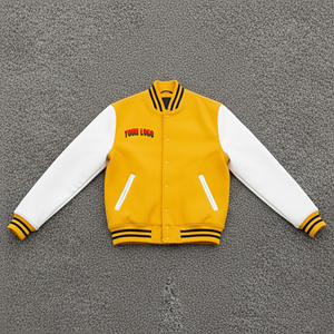 Venta al por mayor precio asequible de moda chaqueta de béisbol de peso pesado para las mujeres más tamaño de algodón acolchado cálido mujeres Varsity chaqueta - Product Image 1