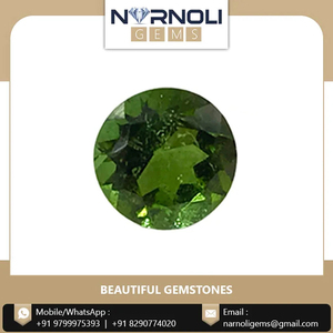 Exportador indio de tamaño personalizado 100% turmalina verde natural par facetado redondo para joyería - Product Image 2