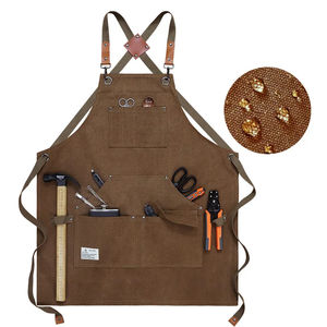 Fashion Unisex Work Apron <b>Men</b> Canvas Apron Bib Adjustable Cooking Kitchen Work Aprons With Tool Pockets - Product Image 1