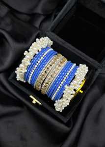 New Stylish <b>Women's</b> Jewelry Collection Wedding Wear Bangles With Hanging Jhumka Metal Bangle <b>Bracelet</b> Ladies Kada Kungan Sets - Product Image 5