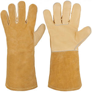 Gants en cuir résistants à l'usure professionnels de couleur personnalisée gants de soudage de protection de la main de travail de sécurité - Product Image 1