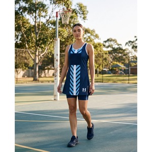 Vestido de Netball y Pantalones Cortos de Ciclismo de Poliéster con Logotipo Personalizado OEM al por Mayor - Product Image 5