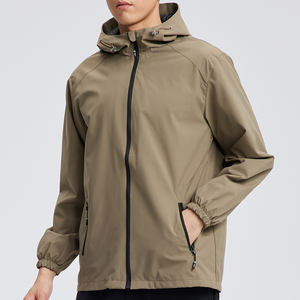Chaqueta Impermeable para Hombre, Chaqueta Softshell de Trabajo, Chaqueta Ligera para Senderismo al Aire Libre con Capucha y Bolsillos con Cremallera - Product Image 3